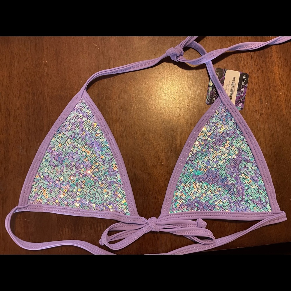 Sequined Bikini Top
